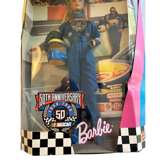 1998 50th Anniversary NASCAR Barbie Collector's Edition 20442 NEW - Picture 3 of 10